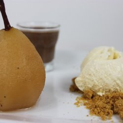 Poached Pears With Chocolate-Pear Sauce