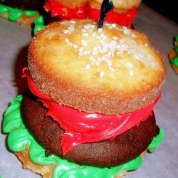 Cute Hamburger Cupcakes