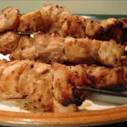 Peanut Butter Chicken Skewers