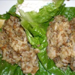 Lebanese Mjadra - Lentil & Rice Lettuce Cups