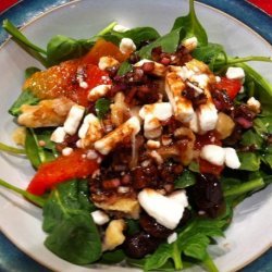 Spinach Salad With Oranges, Dried Cherries, and Candied Pecans