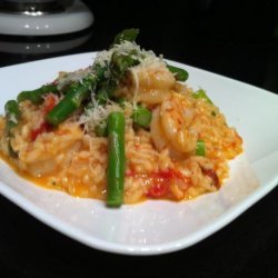 Shrimp and Sun-Dried Tomato Risotto With Asparagus