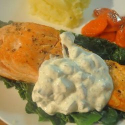 Grilled Salmon With Tangy Cucumber Sauce