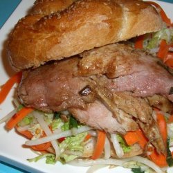 Ming Tsai's Hoisin Pork Tenderloin Sandwiches With Napa Slaw