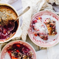 Mango Raspberry Cobbler