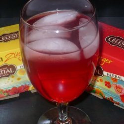 Lemon and Red Zinger Iced Tea