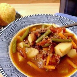 Hamburger - Vegetable Crock Pot Soup - Dairy Free