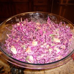 Crunchy Red Cabbage Slaw Salad