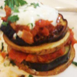 Turkish Eggplant and Potato Kizartma With Tomato Iskender Sauce