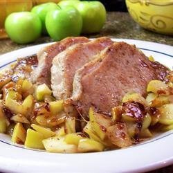 Caramel Apple Pork Chops