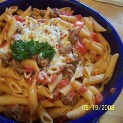 Penne with Spicy Vodka Tomato Cream Sauce