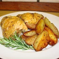 Crispy Rosemary Chicken and Fries