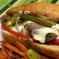 Philly Cheesesteak Sandwich with Garlic Mayo