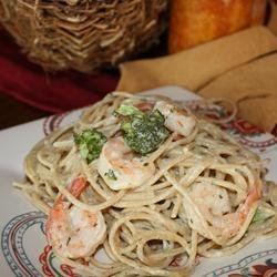 Angel Hair Pasta with Garlic Shrimp and Broccoli