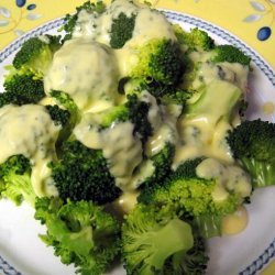 Broccoli with Two-Cheese Horseradish Sauce