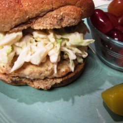 Kottlety Pozharskie (Chicken Burger With Coleslaw)