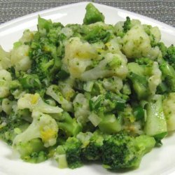Cauliflower and Broccoli with Mustard, Chive and Lemon