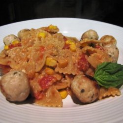 Mini Farfalle With Tomatoes and Corn