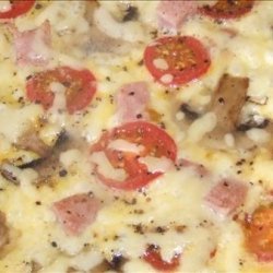 Ham, Mushroom and Cheese Omelette