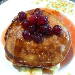 Gingerbread Pancakes With Cranberry-Maple Syrup