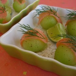 Honeydew With Smoked Salmon