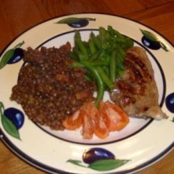 Wine-stewed Puy Lentils