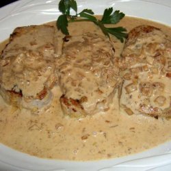 Dijon Pork Loin With Cognac Cream Sauce