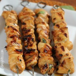 Tuscan Grilled Chicken, Sausage, & Sage Skewers