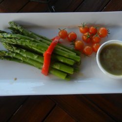 Roasted Balsamic Garlic Asparagus Appetizer