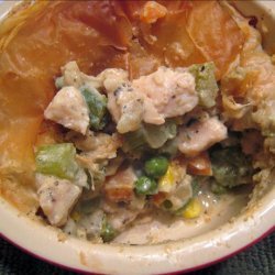 Lower Fat Chicken Pot Pie With Phyllo