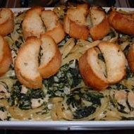 Chicken & Spinach Fettuccine Bake