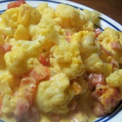 Cheesy Ham & Cauliflower Casserole