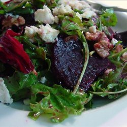 Roasted Beet Salad With Raspberry Balsamic Vinaigrette