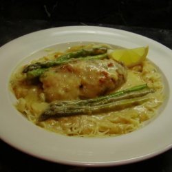 Lemon Asparagus Chicken Rolls With Capellini