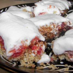 Chewy Coconut Cherry Bars