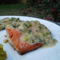 Salmon With Wine Mustard Sauce