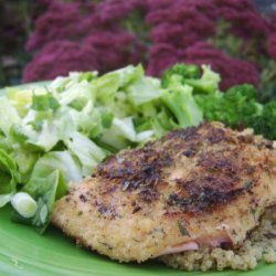 Herb Crusted Salmon With Mixed Greens Salad