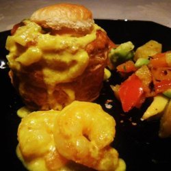 Vol-Au-Vent of Louisiana seafood