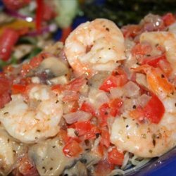 Shrimp and Veggies Italiano With Pasta