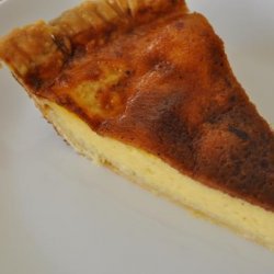 Old-Fashioned Baked Egg Custard Tart With Nutmeg