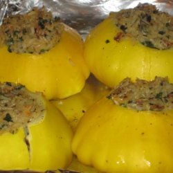 Rice Stuffed Sunburst / Patty Pan Summer Squash