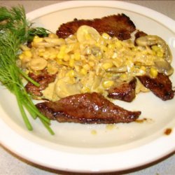 Veal or Chicken Scaloppine With Saffron Cream Sauce