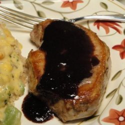 Raspberry-Glazed Pork Chops