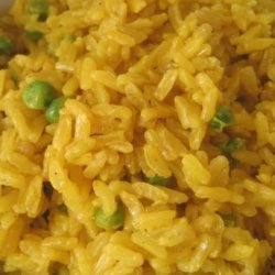 Orange-Cardamom Brown Rice With Peas (Vegan)