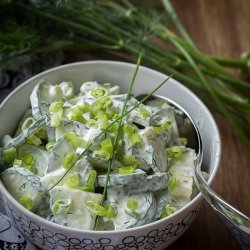 Creamy Cucumbers in Dressing