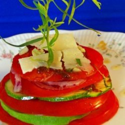 Stacked Tomatoes With Tarragon Infused Oil