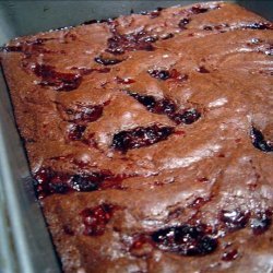 Fudgy Raspberry Swirl Bars