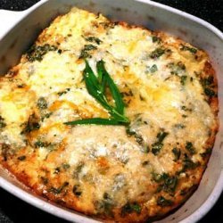 Baked Cheesy Eggs With Leeks and Tarragon