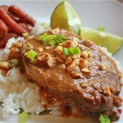 Slow Cooker Thai Peanut Pork