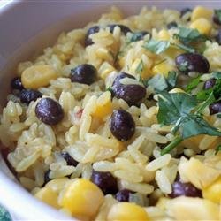 Black Beans, Corn, and Yellow Rice